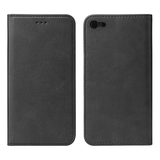 Capa Flip de Couro com Bolso Interno para Xiaomi Apple Iphone 7g/8g/SE Preto